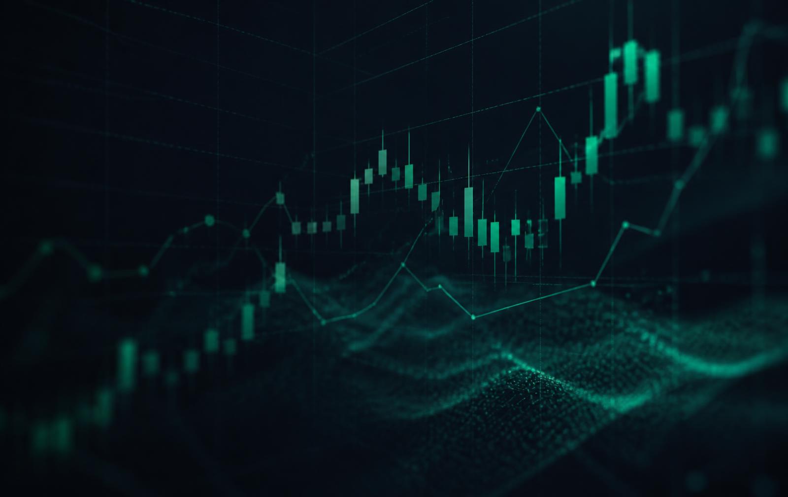 Abstract market chart artwork